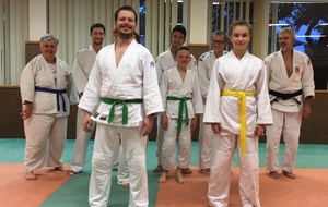16/05/2018 remise de la ceinture jaune à Célia et de la verte à Thierry 